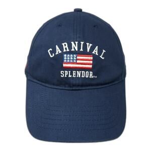 Carnival Baseball Cap Blue One Size Strapback Embroidered American Flag Crew Hat